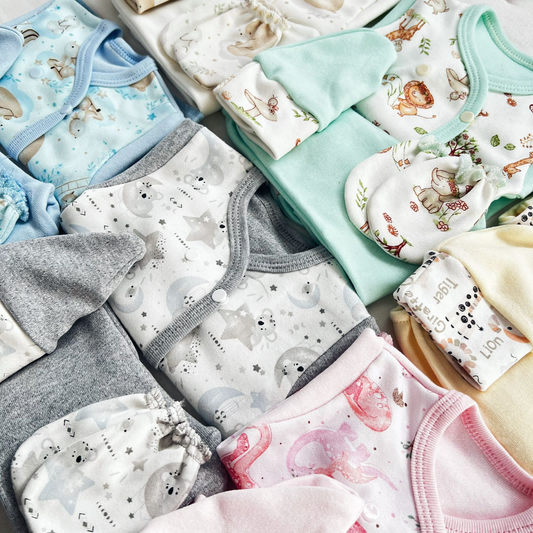 Ajuar de 4 piezas Batita Eco Estampada